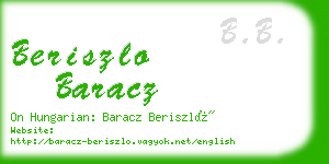 beriszlo baracz business card